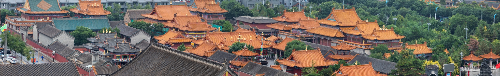 内蒙古-呼和浩特-大召寺-寺庙-俯瞰 图片素材