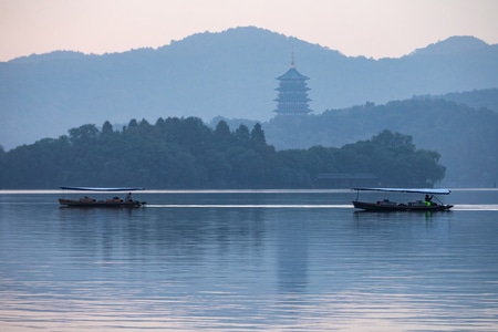 杭州-西湖-游船-西湖-湖 图片素材