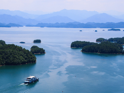 杭州-淳安-千岛湖-梅峰-俯瞰 图片素材
