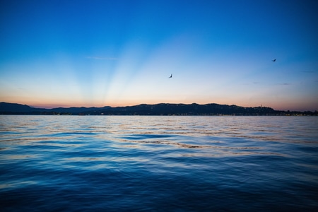 杭州-西湖-夕阳-余晖-光影 图片素材