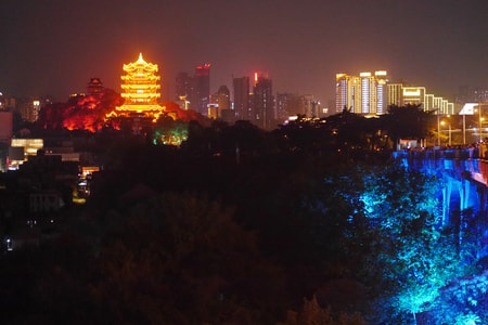 黄鹤楼-夜景-色彩-黄鹤楼-建筑 图片素材