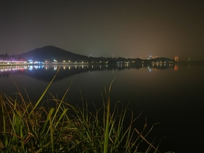 冬夜-夜景-东湖-湖-湖泊 图片素材