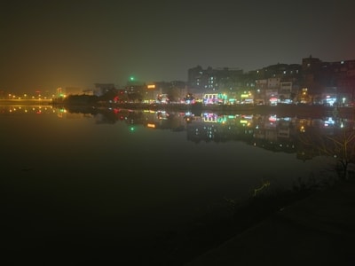 冬夜-夜景-东湖-东湖-湖 图片素材