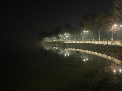 冬夜-夜景-东湖-湖-湖泊 图片素材