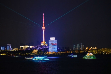 夜色-我和我的祖国-江城-灯光秀-色彩 图片素材