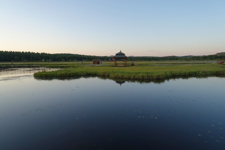 塞罕坝-风光-黄昏-旅拍-七星湖 图片素材