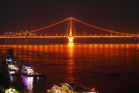 江城-灯光秀-夜景-色彩-节日 图片素材
