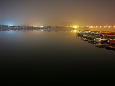 冬夜-夜景-东湖-湖-湖泊 图片素材