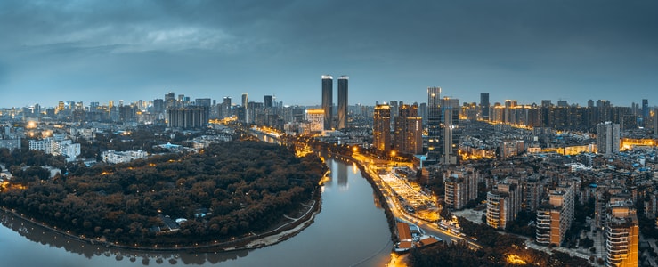 2019inf招募-成都市航拍-夜景-建筑-城市 图片素材