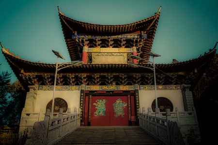 自然-风光-70周年人文-古建筑-紫薇寺 图片素材