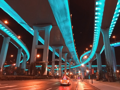 夜-我的2019-夜景-桥-桥梁 图片素材
