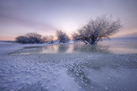 内蒙-雪-清晨-坝上-彩色 图片素材