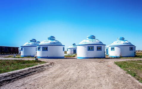 查干湖-蒙古包-风光-蓝色-景点 图片素材