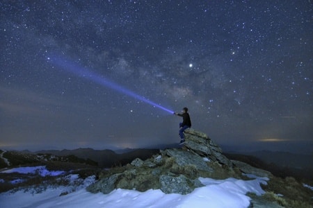 星空-银河-人像-长曝光-天文 图片素材