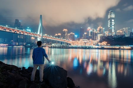 看你的城市-重庆-夜景-山城-大桥 图片素材