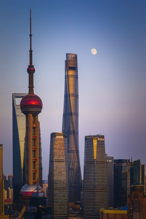 上海-陆家嘴-东方明珠塔-上海中心-城市映像 图片素材