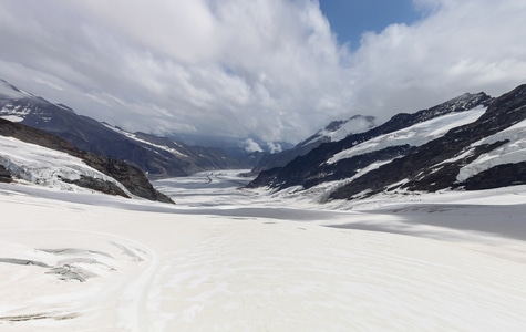 旅游-瑞士-阿尔卑斯山-阿莱奇冰川-风景 图片素材