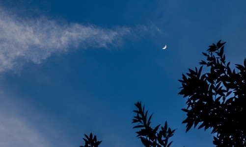 月亮-夜空-月亮-残月-月牙 图片素材