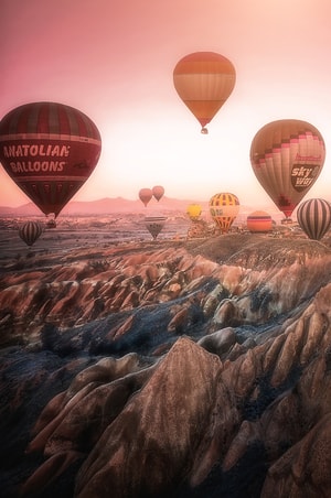 风光-旅行-环境-自然-热气球 图片素材