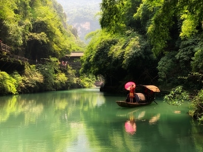 旅行-风景-绿水-船舶-风景 图片素材