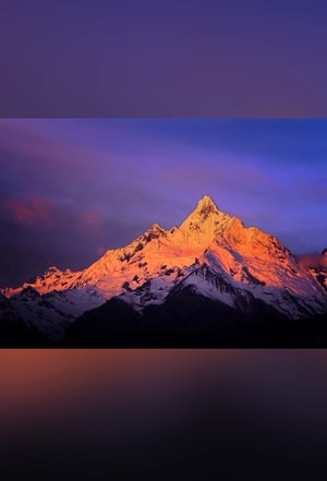 风光-旅行-像素蜜蜂官方帐号-曙光映红雪山-风景 图片素材