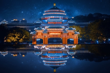 建筑-城市-夜晚-夜景-重庆 图片素材