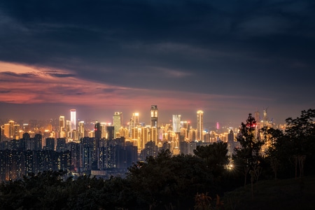 城市天际线-重庆-夜景-建筑-城市 图片素材