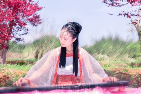 汉服-人像-美女-女性-女人 图片素材