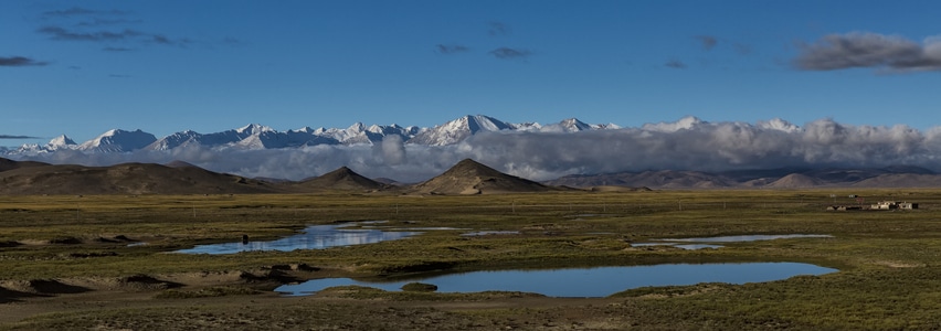 西藏-阿里-雪山-云-湖泊 图片素材