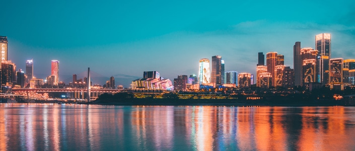 建筑-城市-夜景-灯光-云彩 图片素材