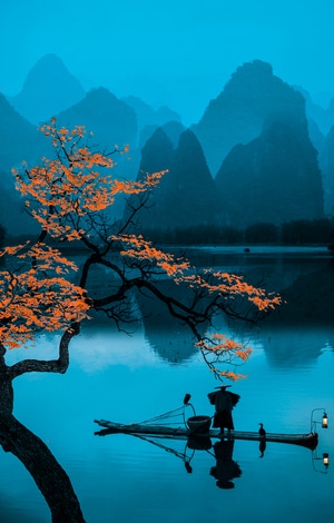 漓江-调色-秋天-国风-中国风 图片素材
