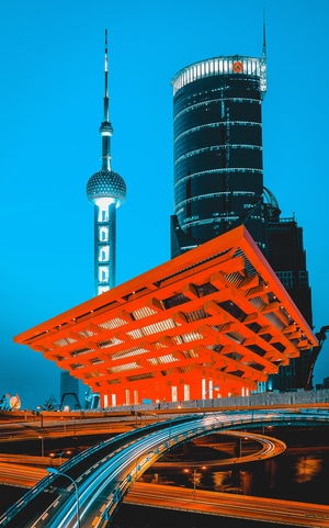 中国-上海-外滩-东方明珠-中国馆 图片素材