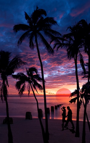 海边-落日-夕阳-装饰-公众号 图片素材
