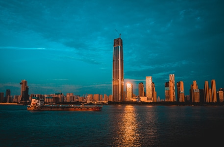 武汉烟火气-武汉回来了-长江大桥-长江二桥-黄鹤楼 图片素材