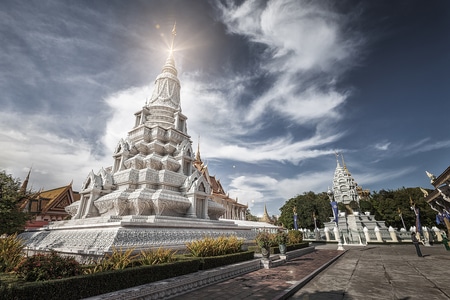 柬埔寨-金边-王宫-加冕厅-银殿 图片素材