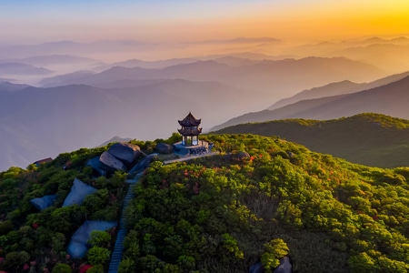 mavic摄影-大围山-映山红-杜鹃花-浏阳 图片素材