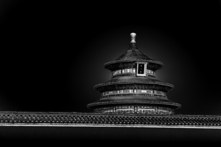 黑白-建筑-光影-北京-天坛 图片素材