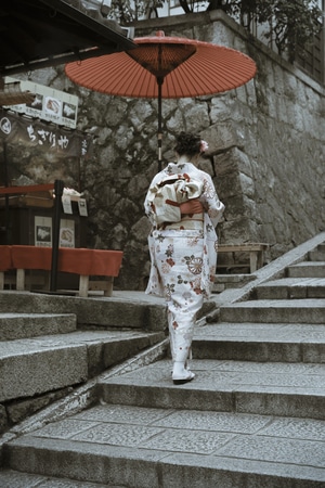 日本文化-和服-旅行-京都-人 图片素材