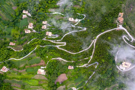 川西-道路-风光-风景-草原 图片素材