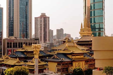 上海-城市-地标-寺庙-古老 图片素材
