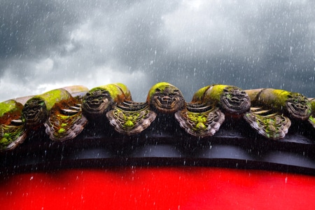 电脑传图-抓拍-中国古建筑-色彩-雨水 图片素材