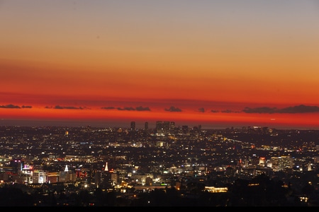 城市-夜景-洛杉矶-黄昏-都市风光 图片素材
