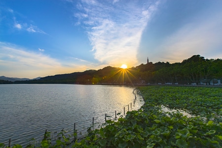 电脑传图-美丽西湖-西湖遐想-西湖漫步-宝石山风云 图片素材