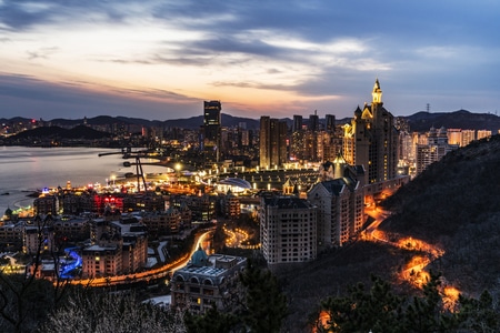 辽宁-大连-星海湾-星海湾大桥-城市 图片素材