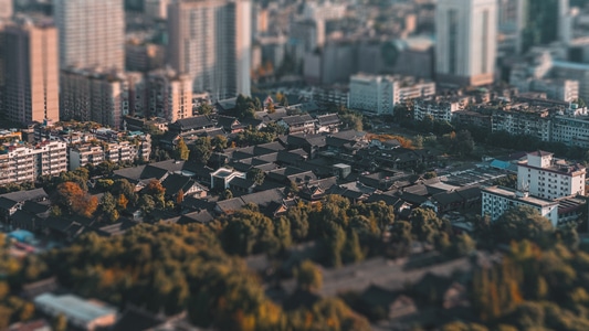 文殊院-成都-爬楼-索尼-城市建筑 图片素材