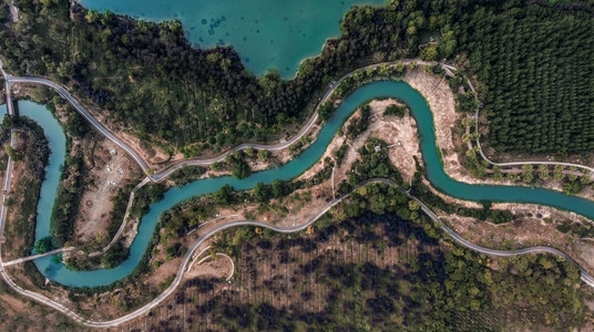 成都-白鹭湿地公园-湿地公园-航拍-俯瞰 图片素材