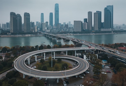 宅家-电脑传图-长沙-城市-阴天 图片素材