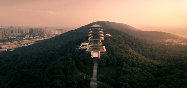 建筑-旅拍-风景-自然-夕阳 图片素材