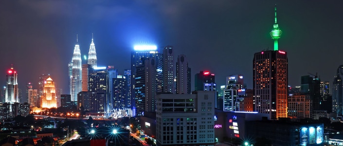 宅家-风光-电脑传图-夜景-吉隆坡 图片素材