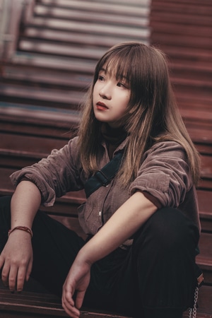阳光-睛天-人像-街拍-美女 图片素材